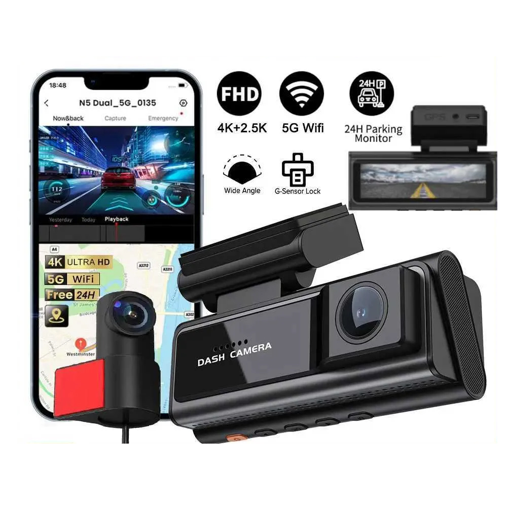 Dash Cam For Cars 5G WiFi GPS Car DVR Channel Front and Rear Car Camera  Night Vision Driving Auto Video Recorder Dash Cam For Cars 5G WiFi GPS Car DVR Channel Front and Rear Car Camera  Night Vision Driving Auto Video Recorder