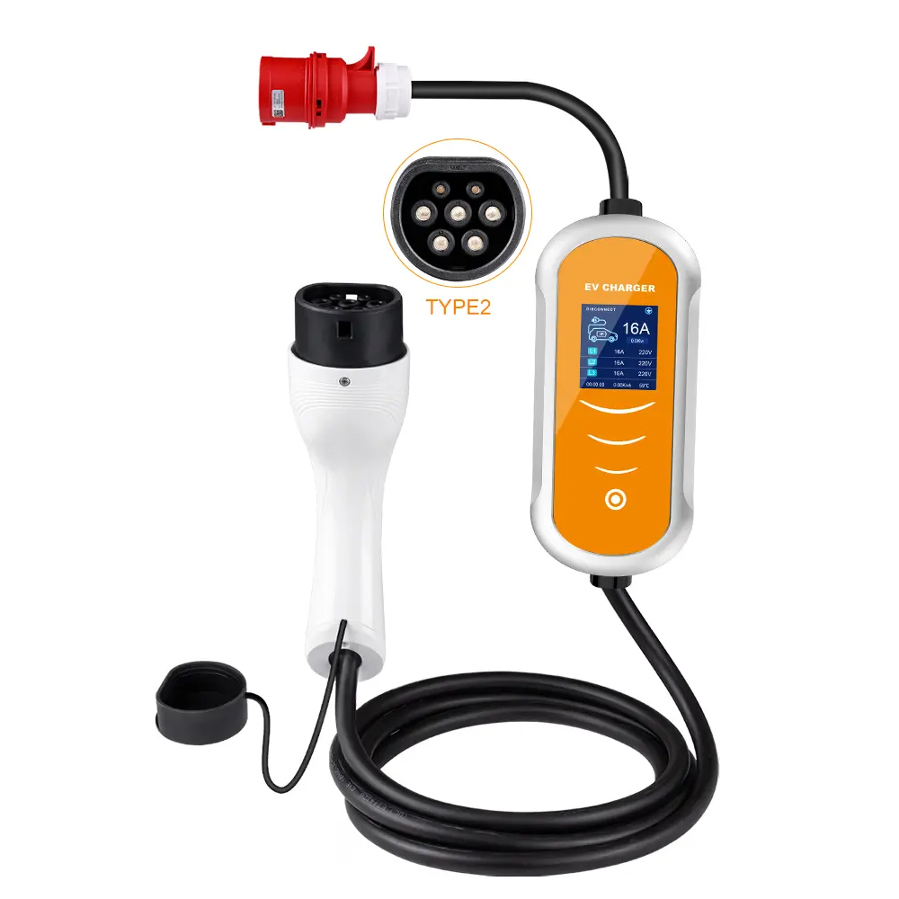 EV Charger 16A 11KW Type 2 IEC-62169 CEE Plug Adju...