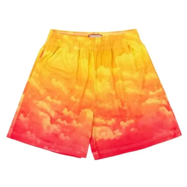 Men Shorts Mesh Swim Shorts Basketball Short Pants Running Cloud Top Fitness Loose Fit Football Sport Quarter Pants