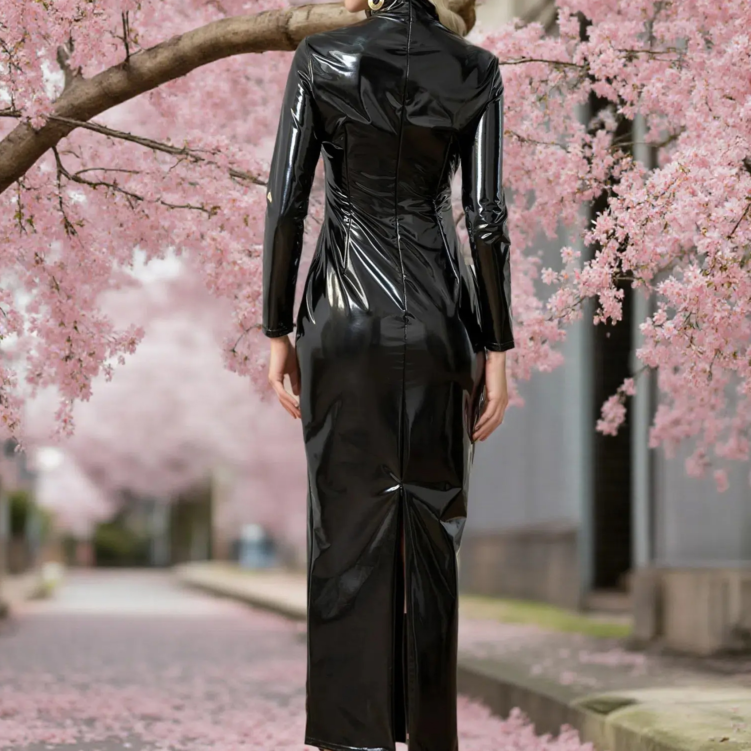 Women Sexy PU Dresses Faux Leather Dress