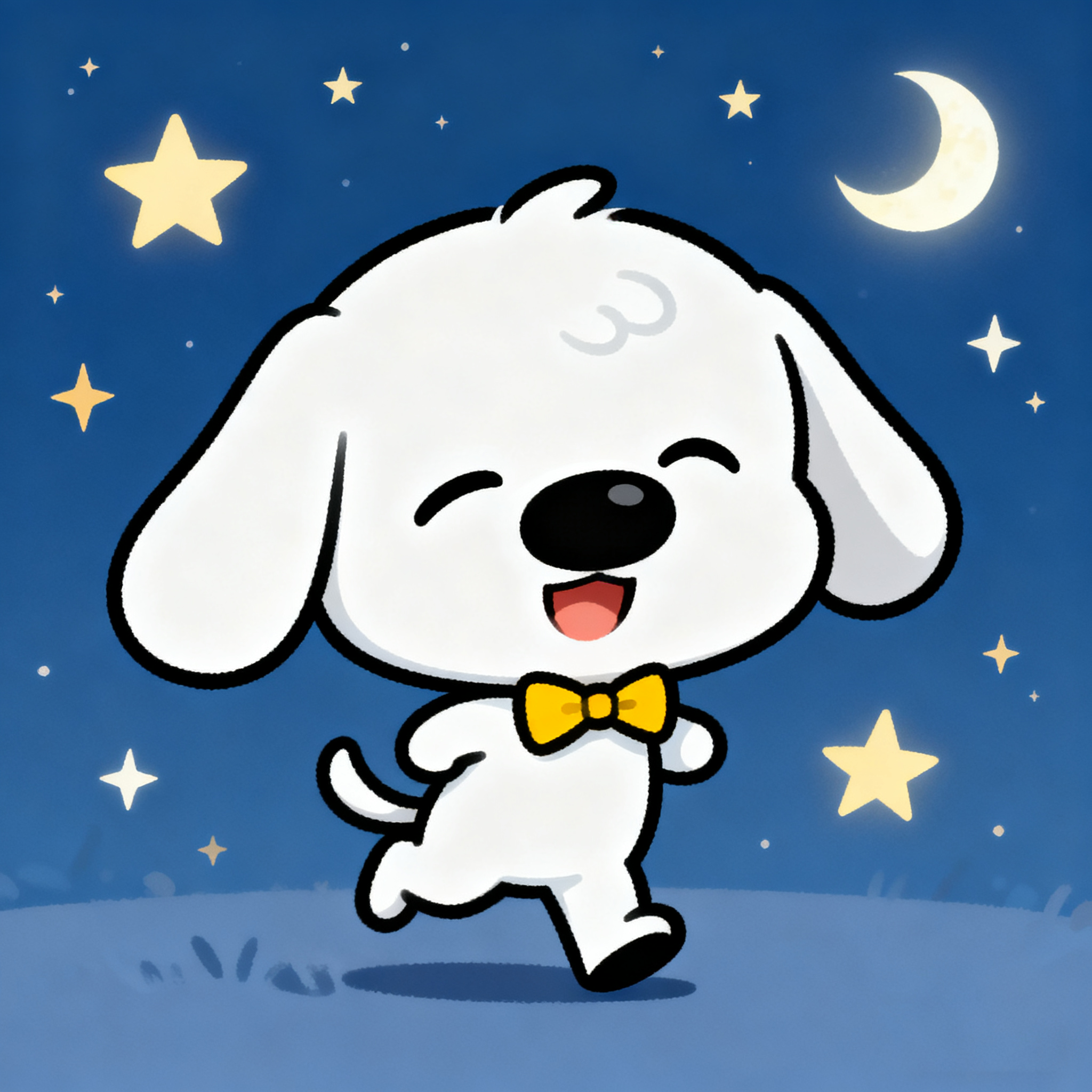 Happy White Puppy Sean