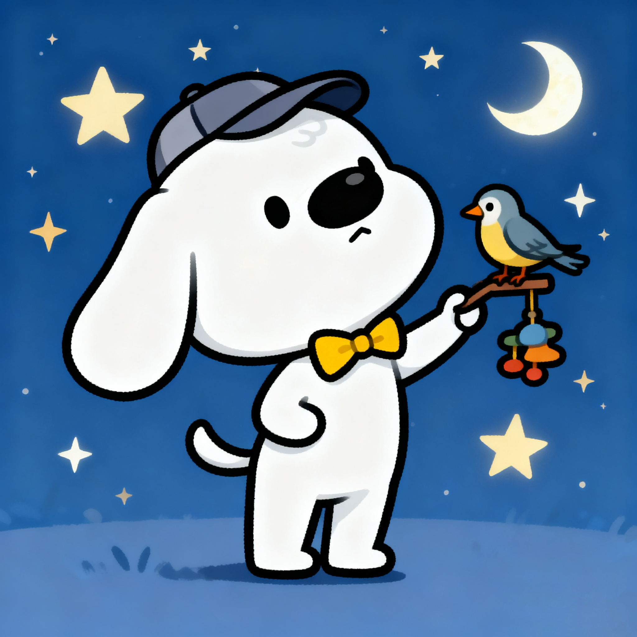 White Puppy Sean Is Teasing Birds
