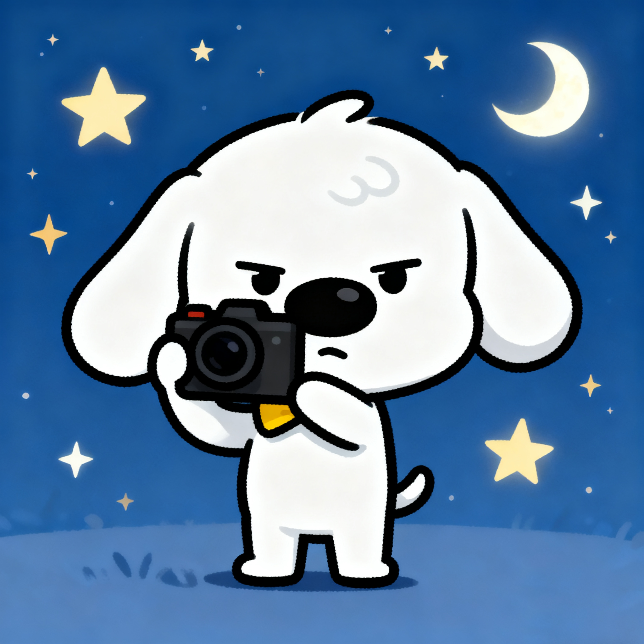 White Puppy Sean Is Taking Photos