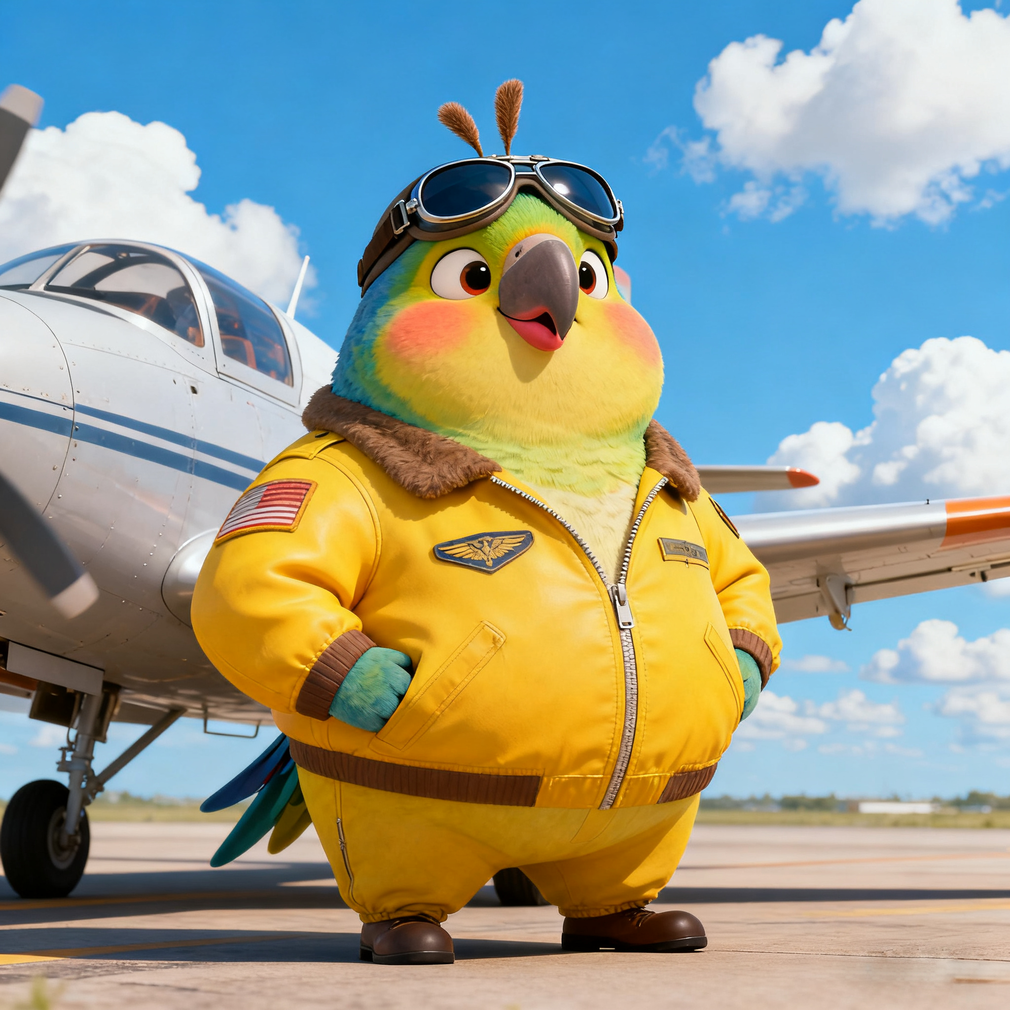 The Airplane Pilot Is At The Airport