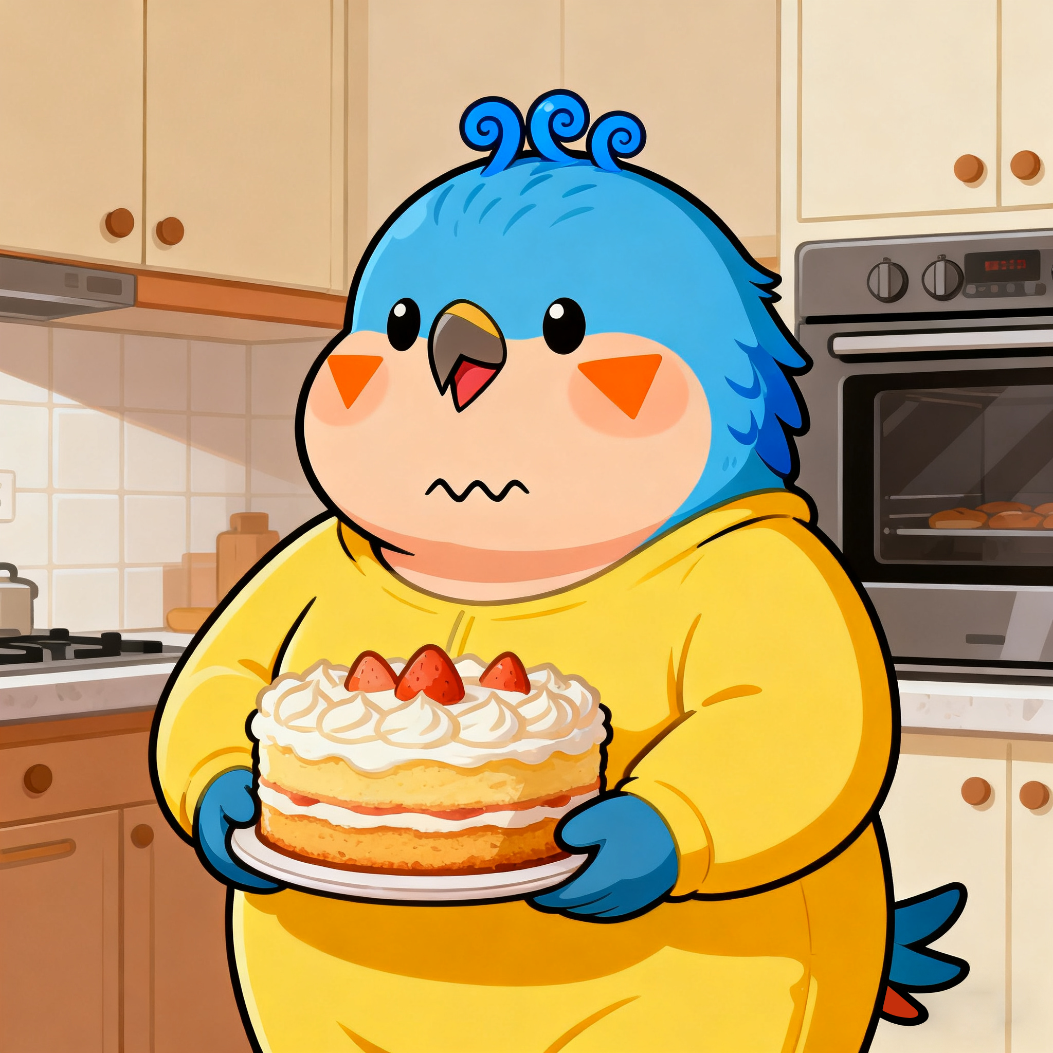 Bluebird Preparing For Birthday