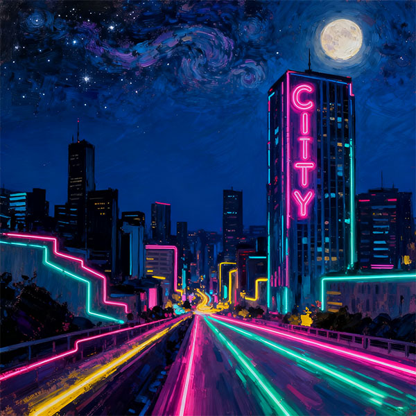Neon And The Poetic Starry Sky