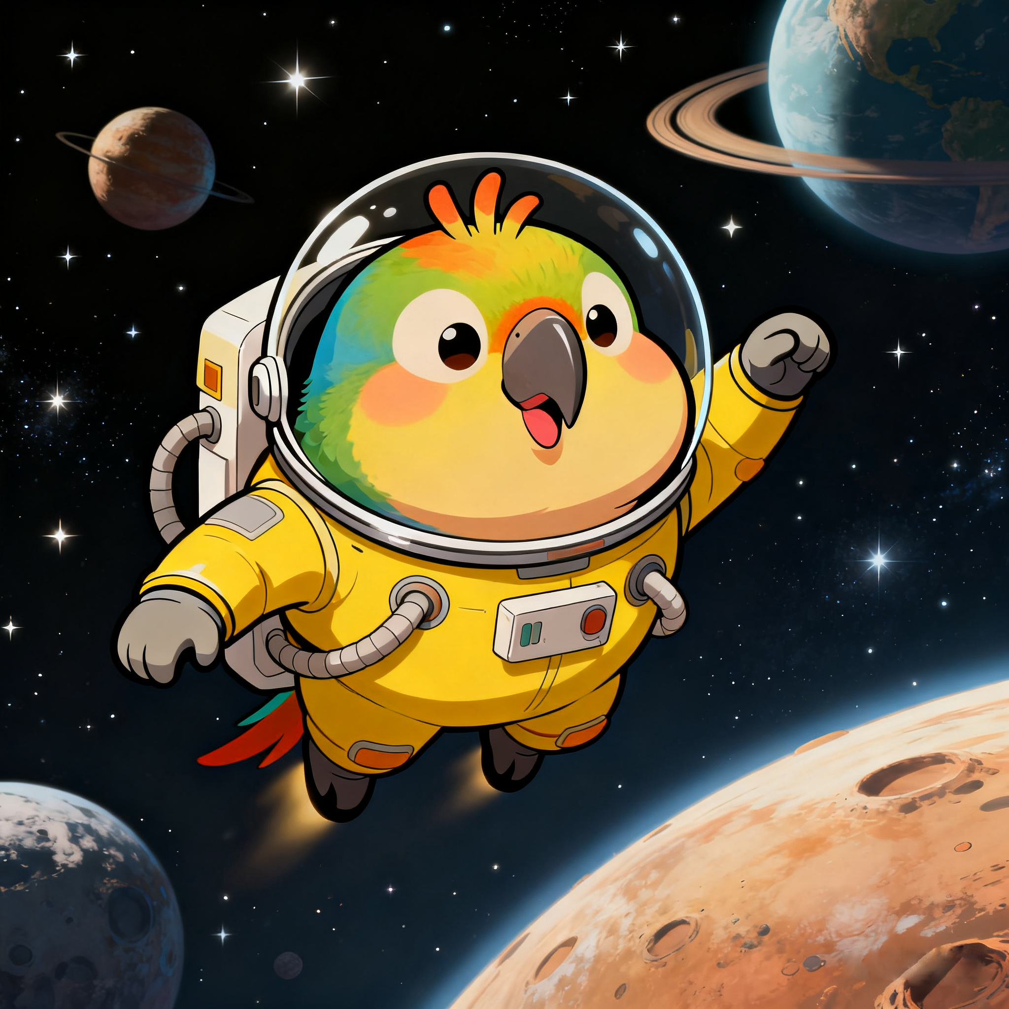 Fat Bird Dreams Of Flying Through Space