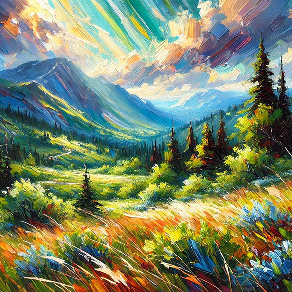 Gorgeous Mountains And Fields