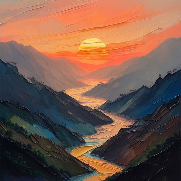 Canyon Sunset Long River