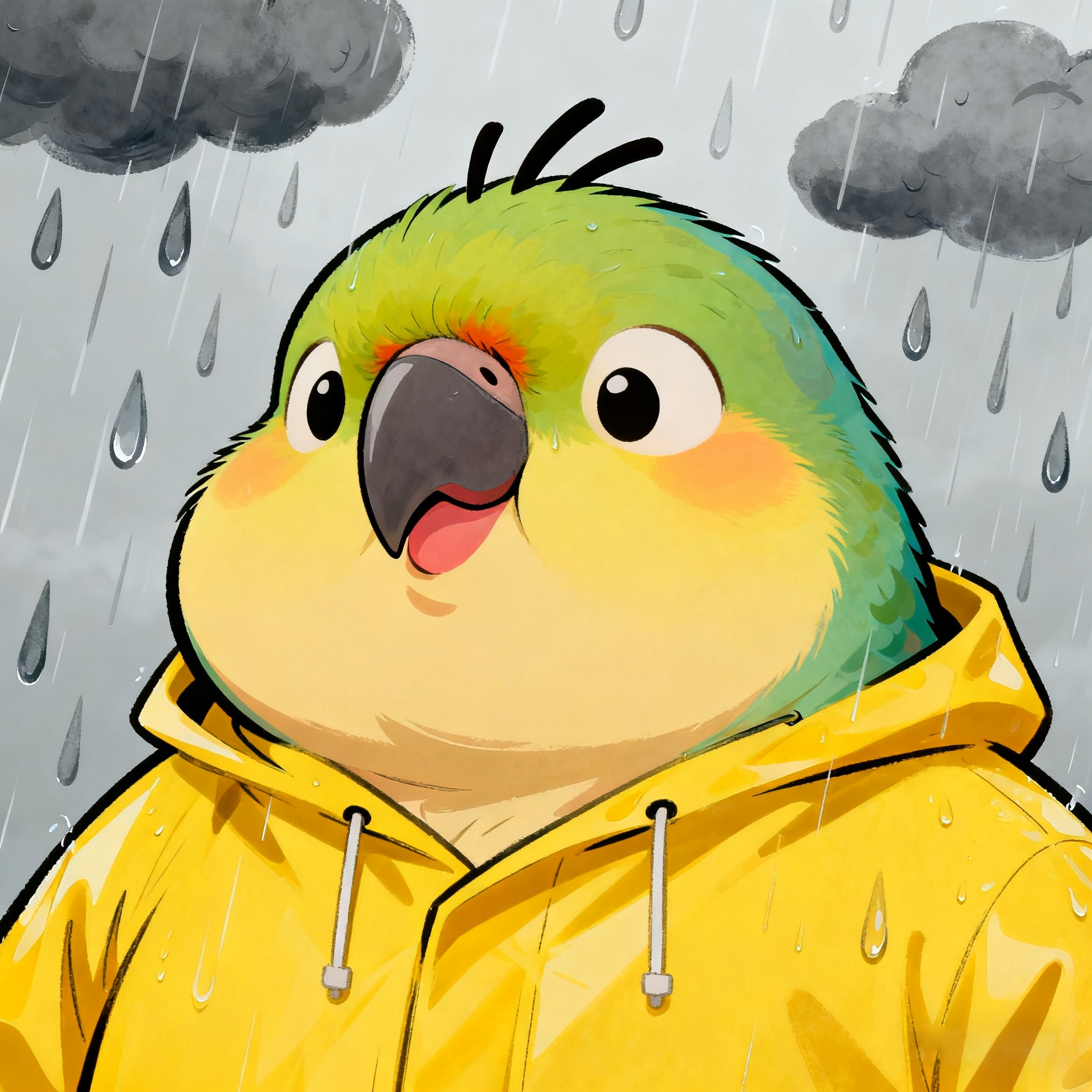 Fat Bird Under The Rain