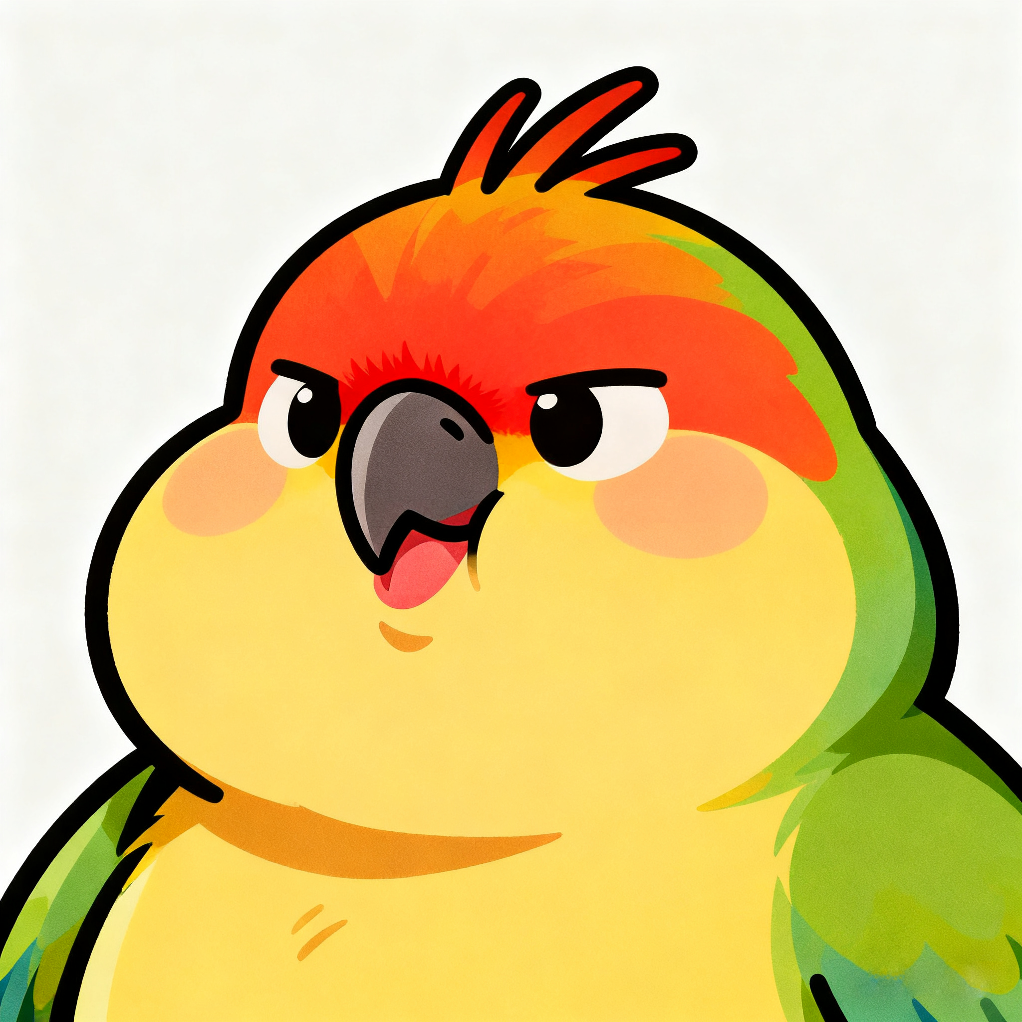 Red Haired Fat Bird