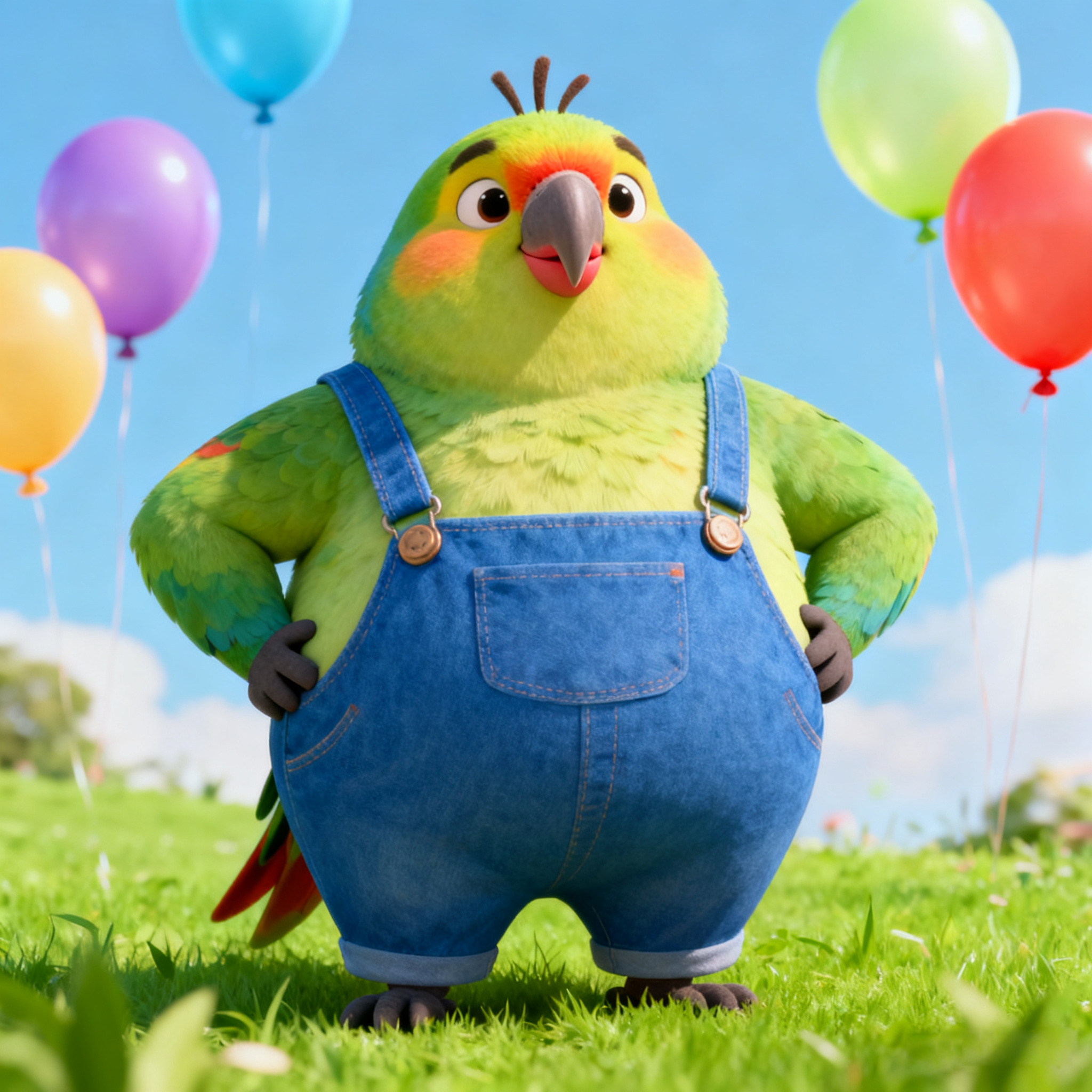 Fat Bird Is Releasing Balloons