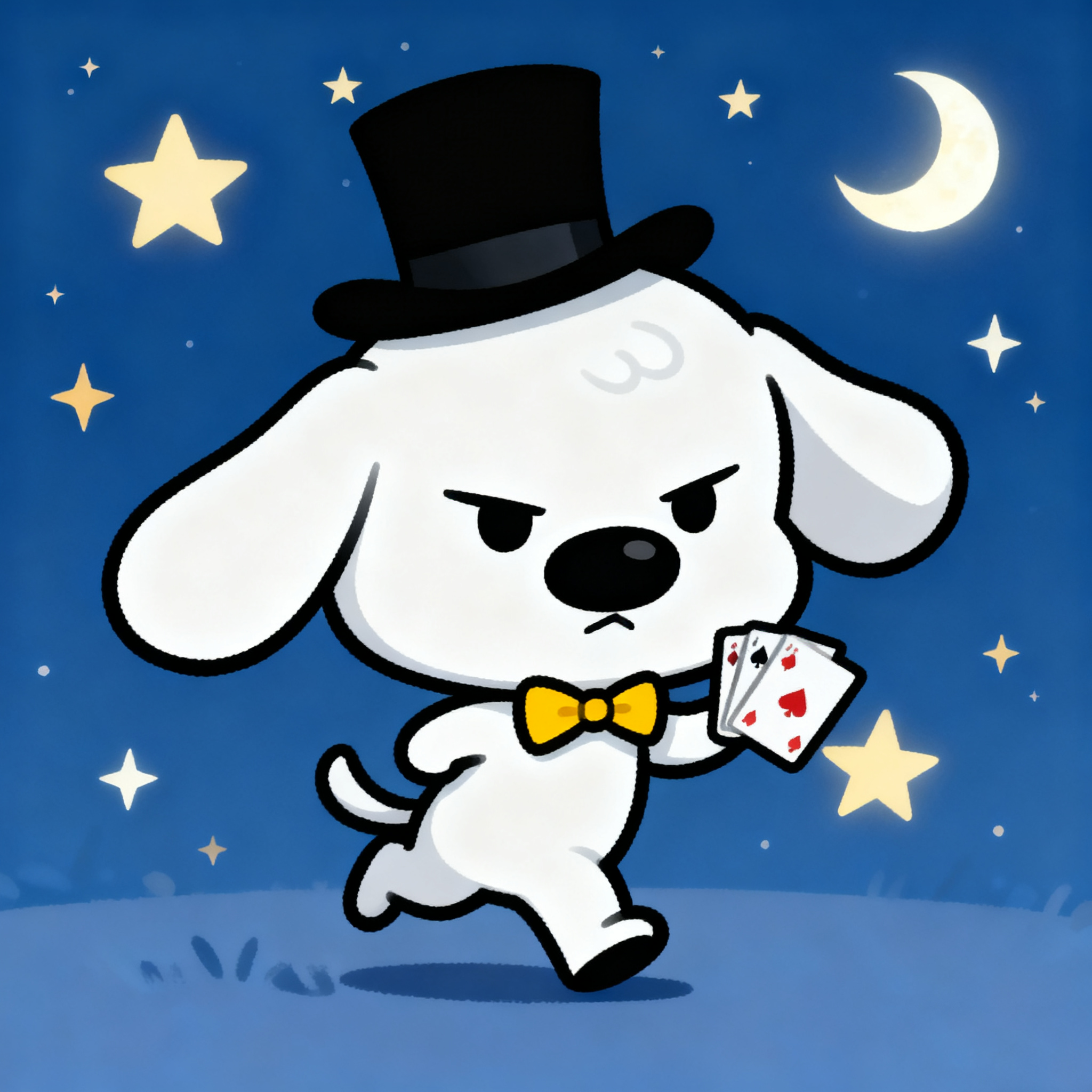 White Puppy Sean Plays Poker Magic