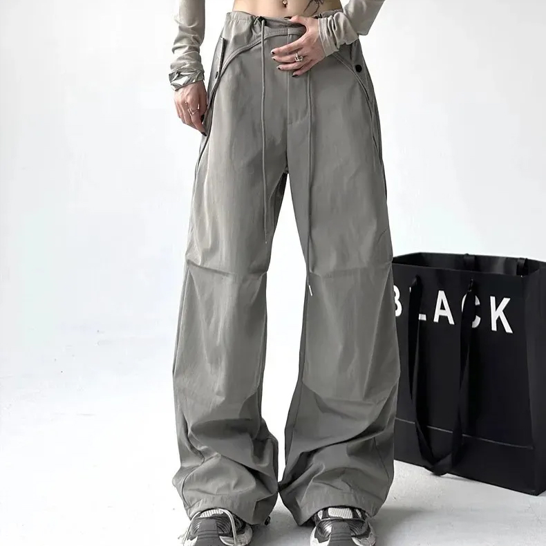 Women Oversized Leg Cargo Jogger Sweatpants Hip Ho...