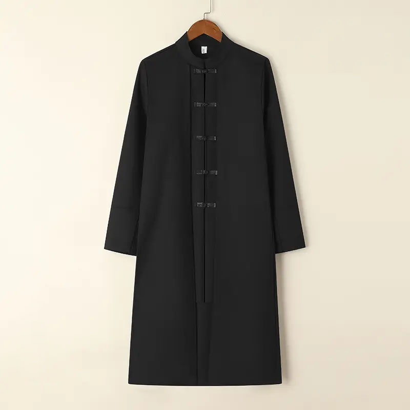 Men Long Windbreaker Jacket Men Streetwear Clothes...