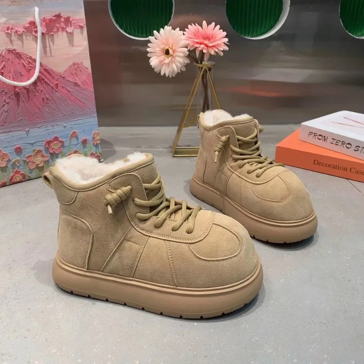 Winter Snow Cotton Boots for Women  Thick-Sole Hei...