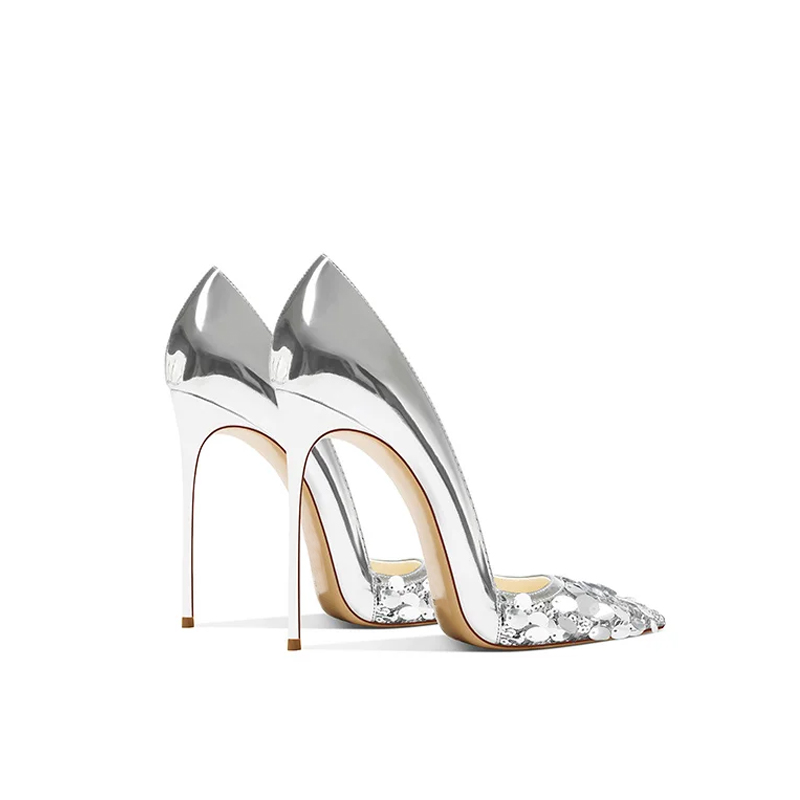 Sequined High Heels, Women's Pointed-Toe Stilettos