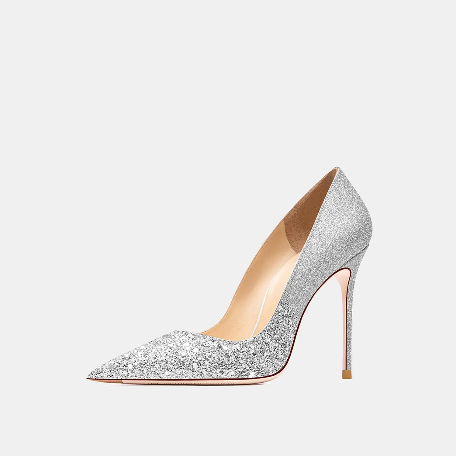 Women's Wedding Shoes, Bridal Gown Stilettos, Sequined Evening Party Stilettos