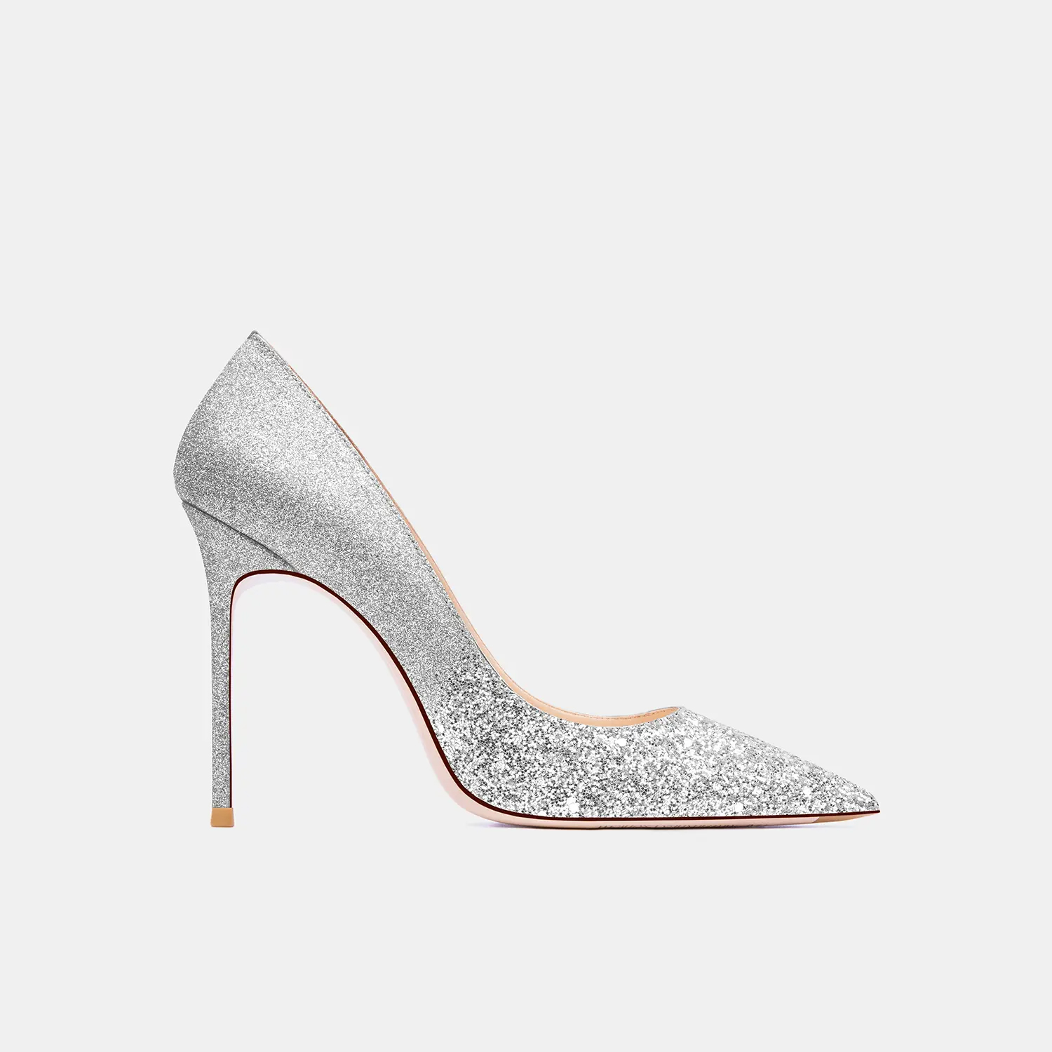 Women's Wedding Shoes, Bridal Gown Stilettos, Sequined Evening Party Stilettos