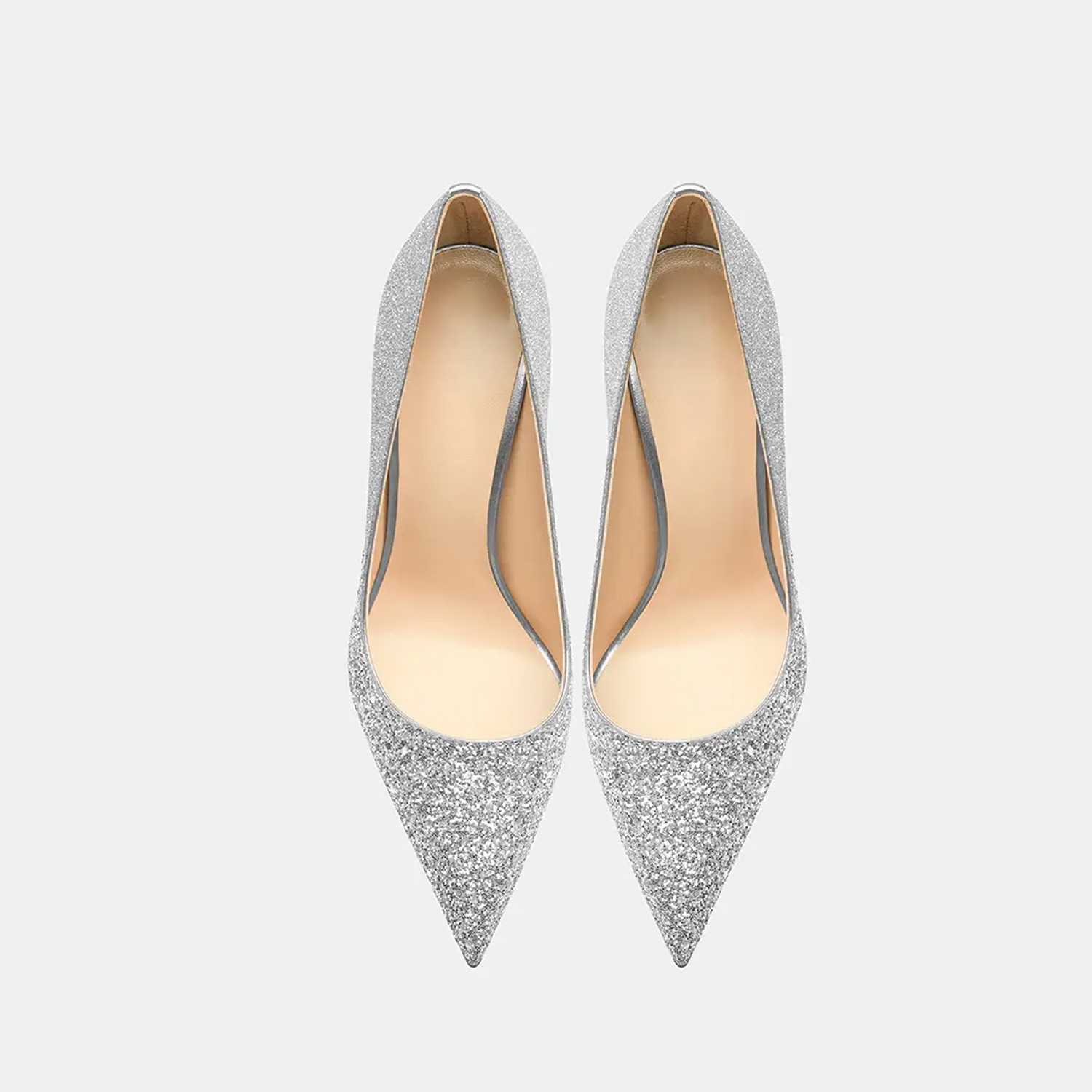 Women's Wedding Shoes, Bridal Gown Stilettos, Sequined Evening Party Stilettos