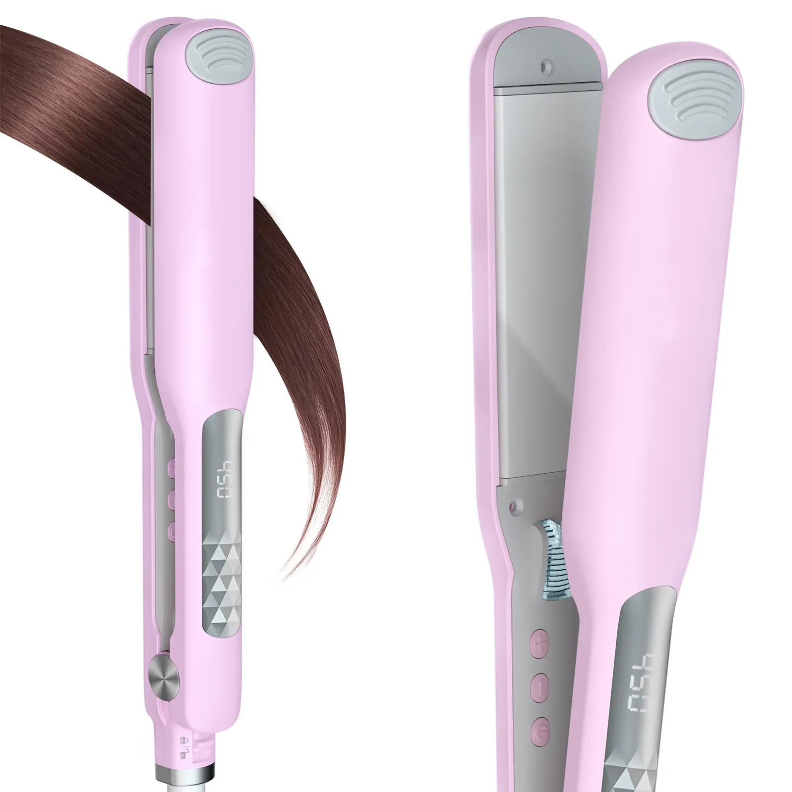 Straightener - Fast-Heating Ceramic Hair Straightener With 1.4-Inch Wide Floating Plate And Adjustable Temperature