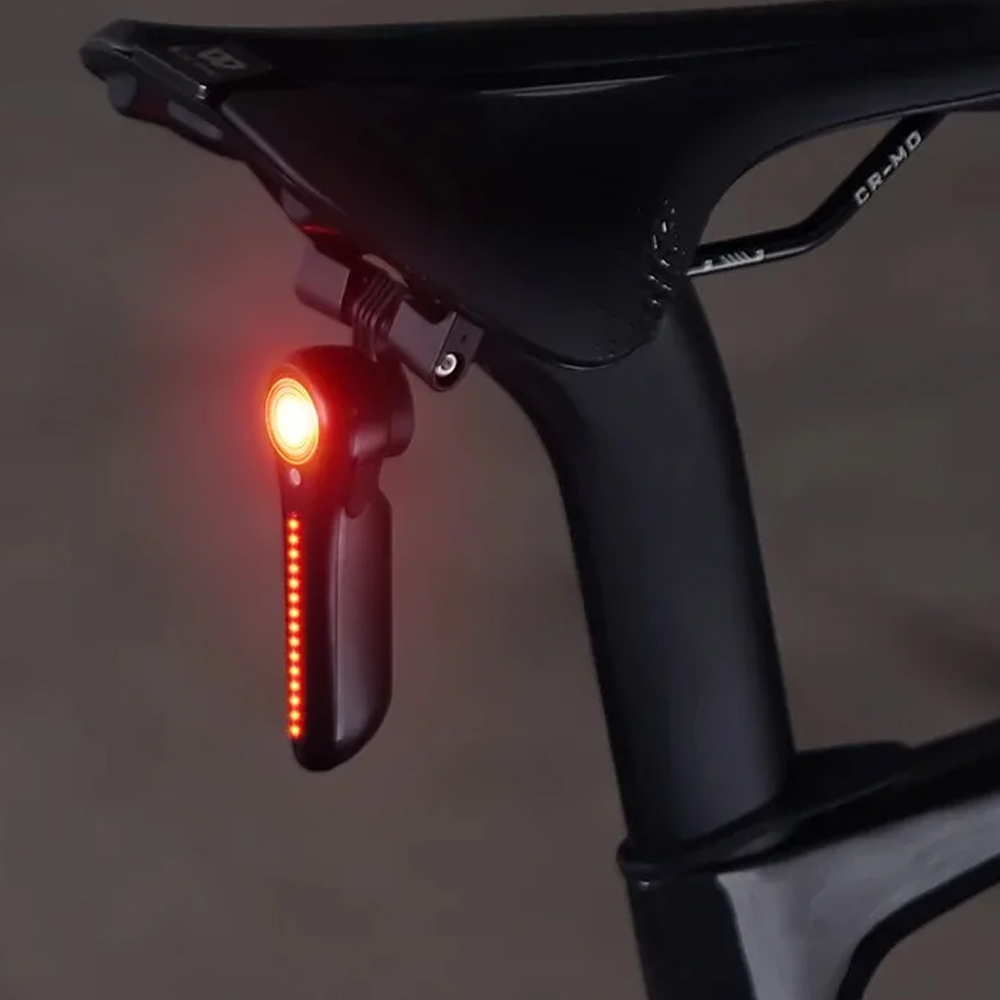 Linear Flowing Intelligent Taillight, Night Riding Safety Brake-Sensing Rear Light, Intelligent Flashing LED Light For Bicycles