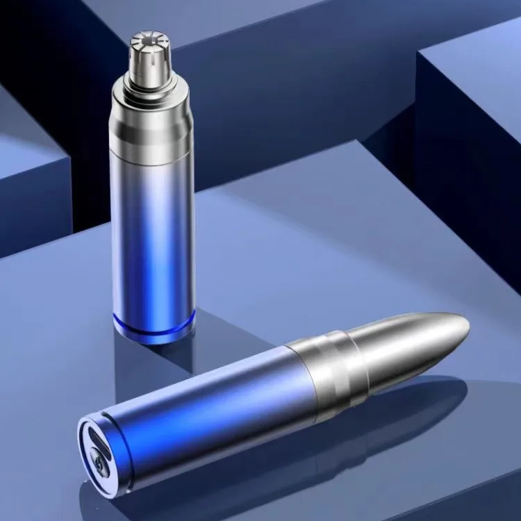 Men's Portable Mini Arched Blade Electric Nose Hair Trimmer USB Charging Waterproof Multifunctional Trimmer