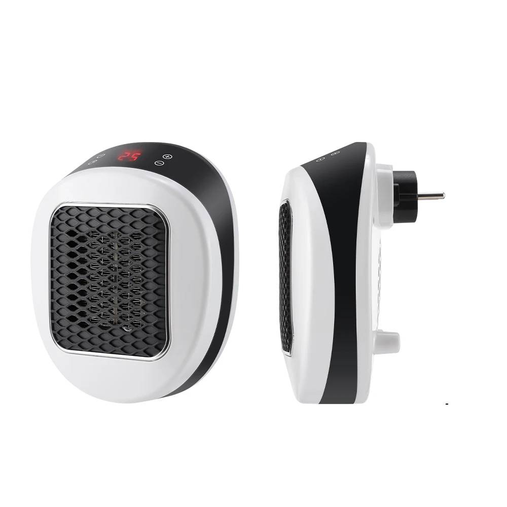 600W Portable Electric Heater Plug in Wall Space Heater Remote Wall Outlet with Timer Warmer Machine Fast Warming Room Heater