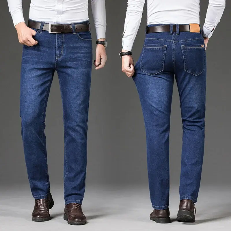 Men's Jeans Denim Pants Classic Clothes Overalls Straight Trousers For Men