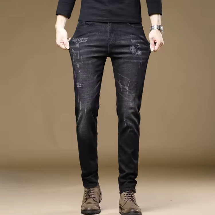 Men's Jeans Stretch Denim Trousers Slim  Male Pant...