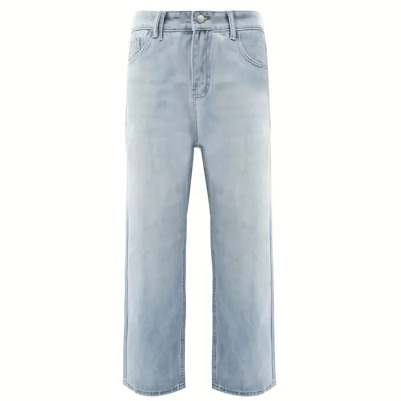 Men's Vintage Loose Fit Jeans - Casual Straight Le...