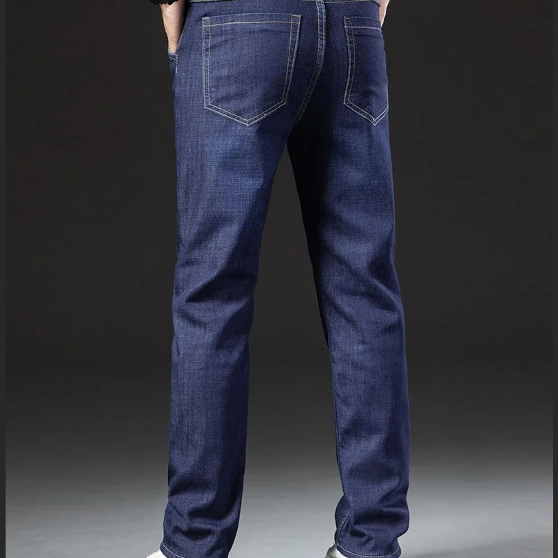 Men Jeans Denim Straight Pants Jean Stretch Jeansy