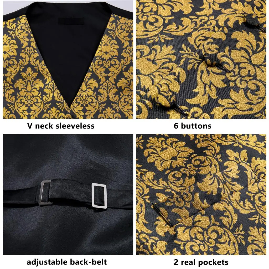 Vest For Men Suit Vest Floral Waistcoat Vest Tuxedo Paisley