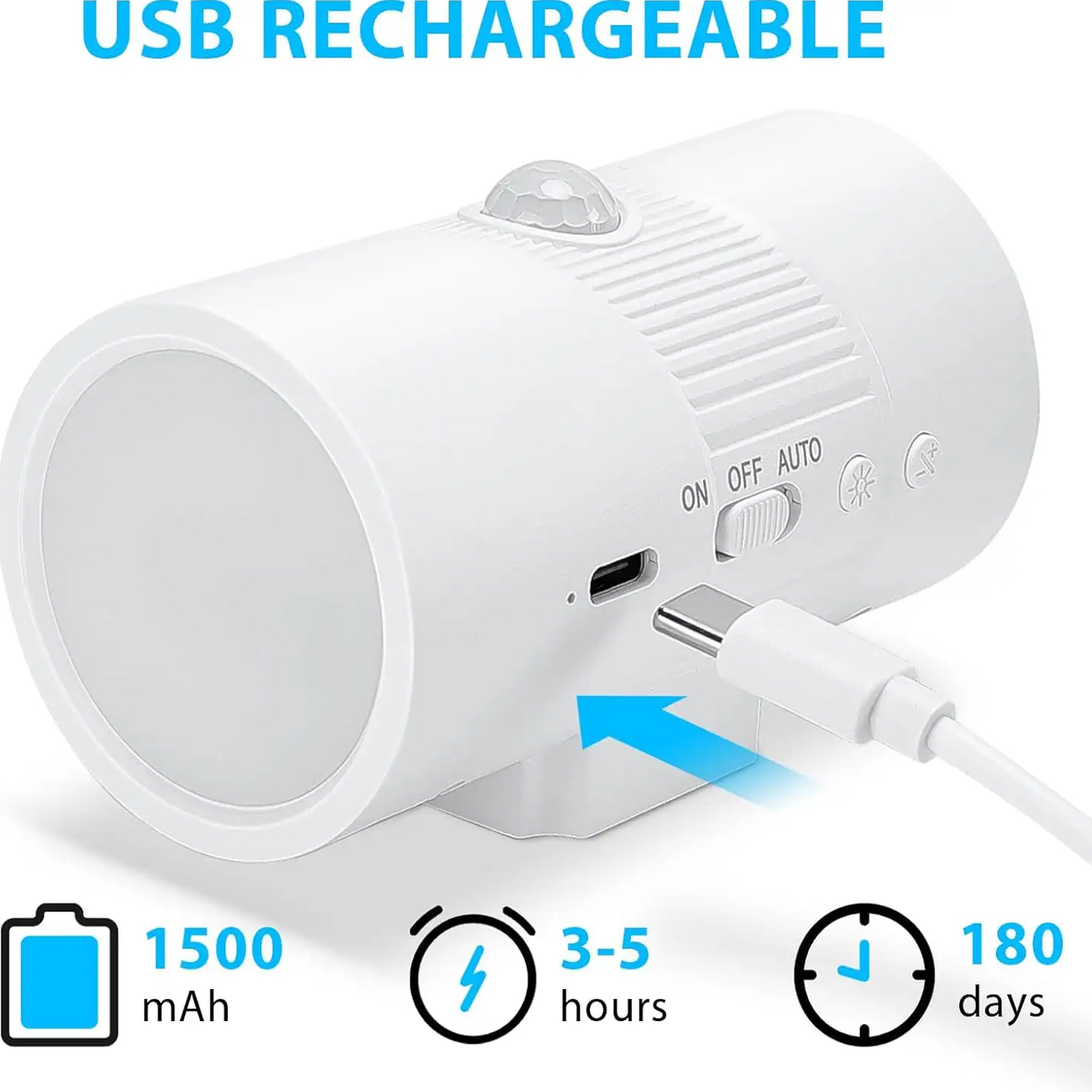 LED Night Light With Motion Sensor Rechargeable Wall Lamp 3 Colors Dimmable Up Down Lights Magnetic For Room Hallway