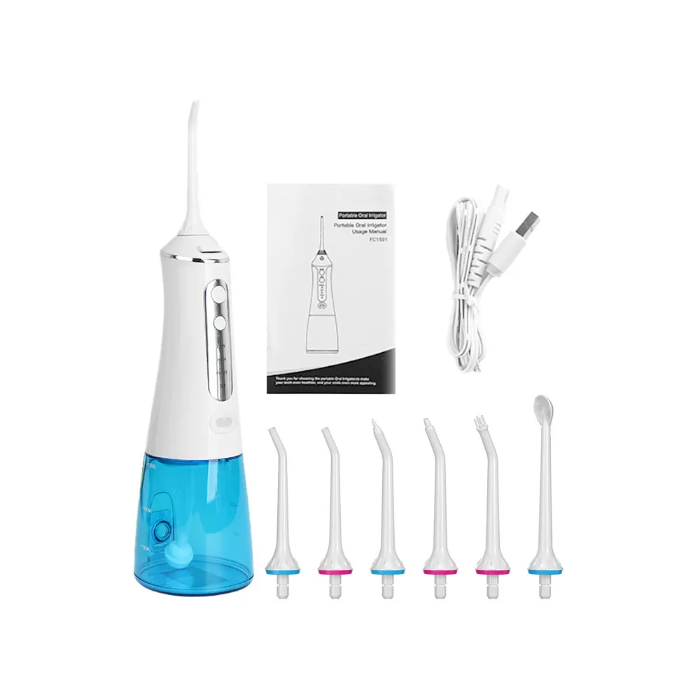 Oral Irrigator Dental Water Flosser Teeth Waterproof Portable Dental Water Jet Floss 300ml Teeth Cleaner