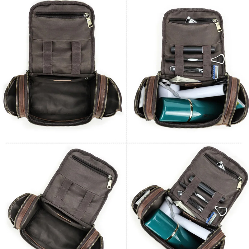 Retro Multi-Zippered Toiletry Bag, Large-Capacity Stylish Cosmetic Organizer