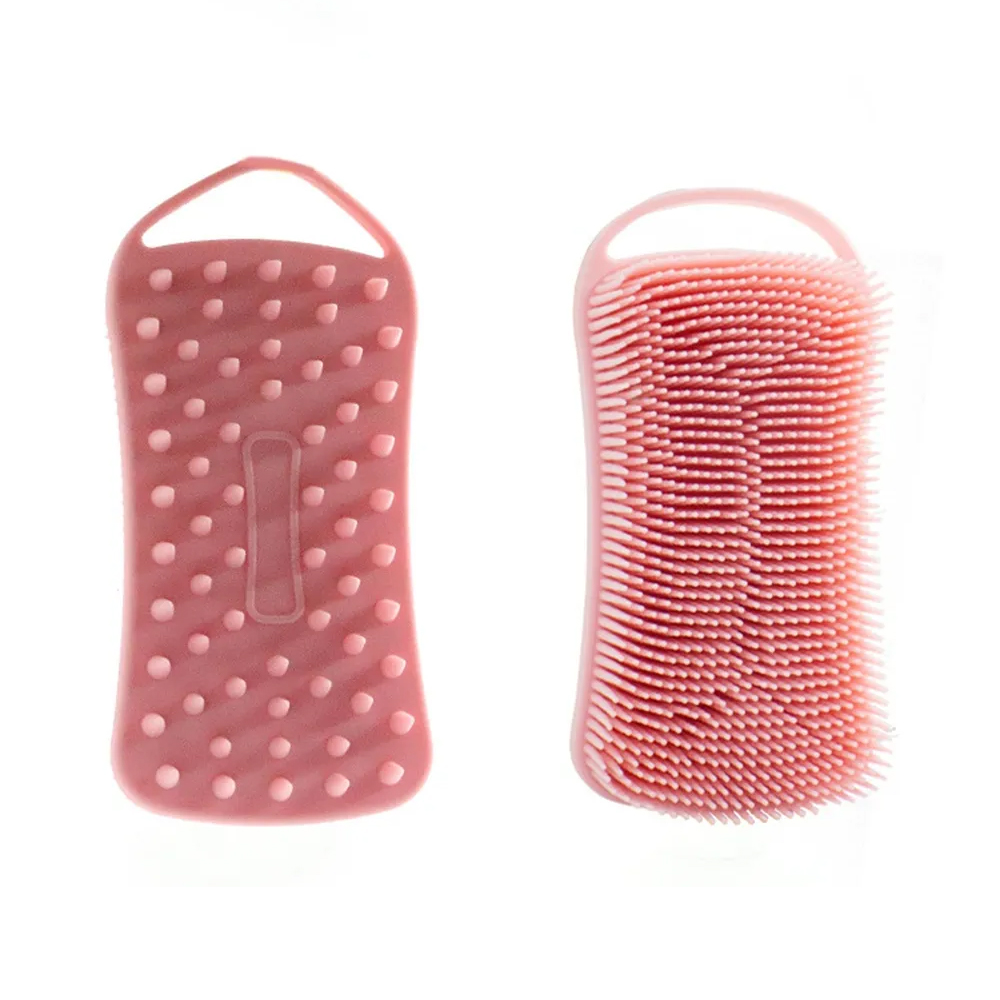 Soft Silicone Brush Wash Bath Shower Exfoliating Skin Fit For Baby Adult Bath Shampoo Head Massage Brush Supplies Silicone Brush