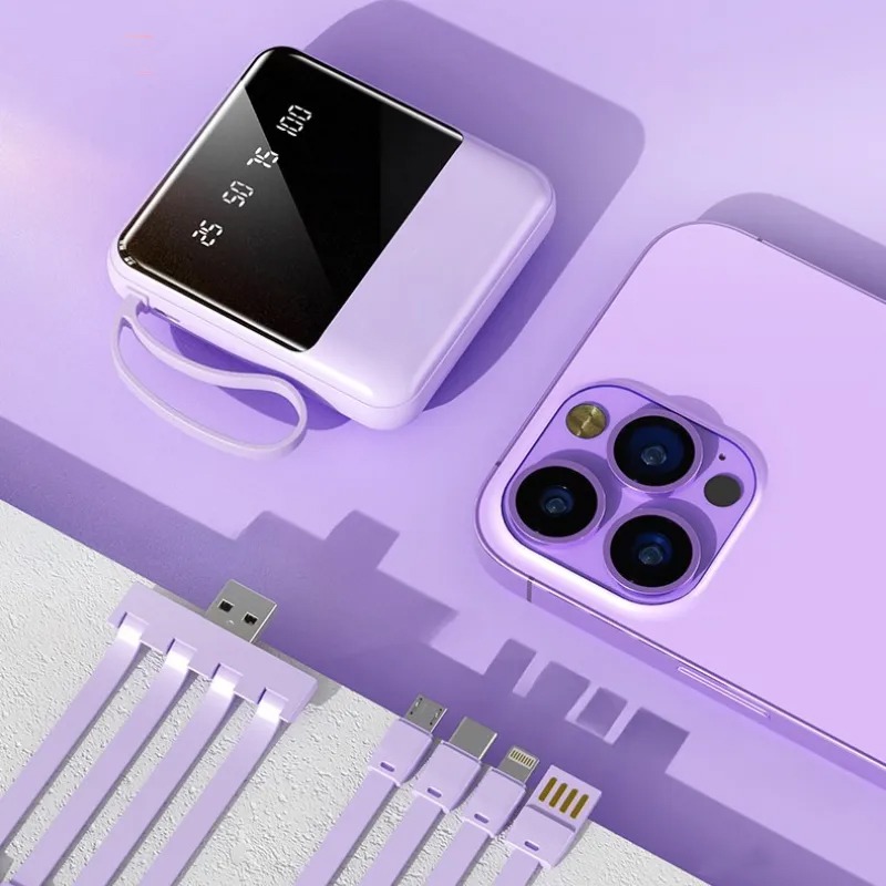 Portable Fast-Charging Power Bank with Lanyard Design