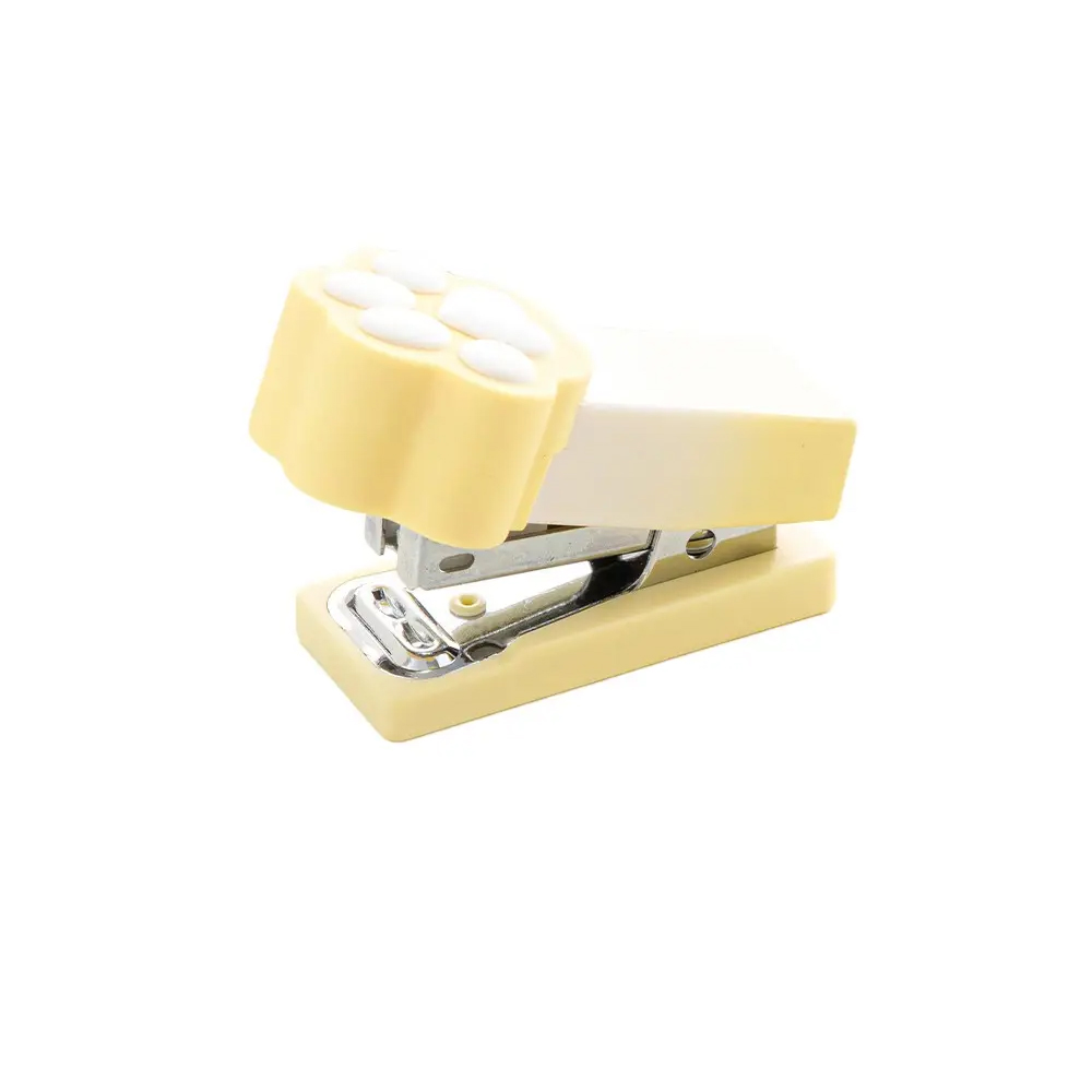 Portable Gradient Cat Claw Mini Stapler With Stapl...