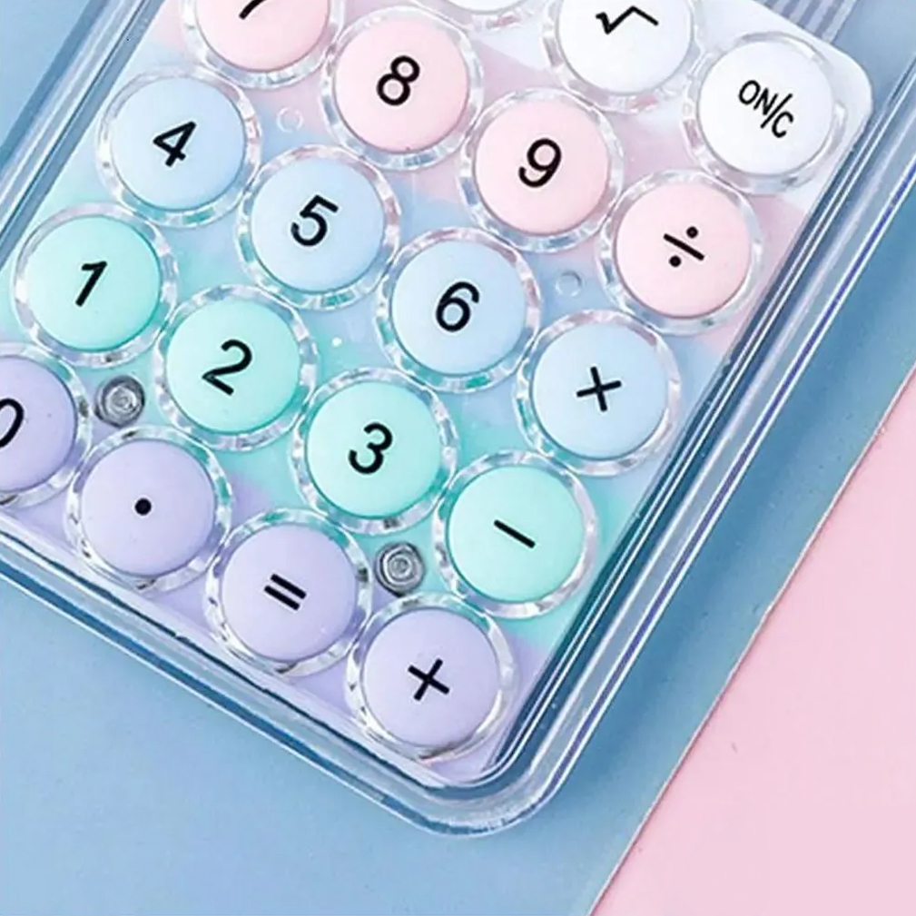 Mini 8 Digit Calculator Large LCD Display Big Roun...