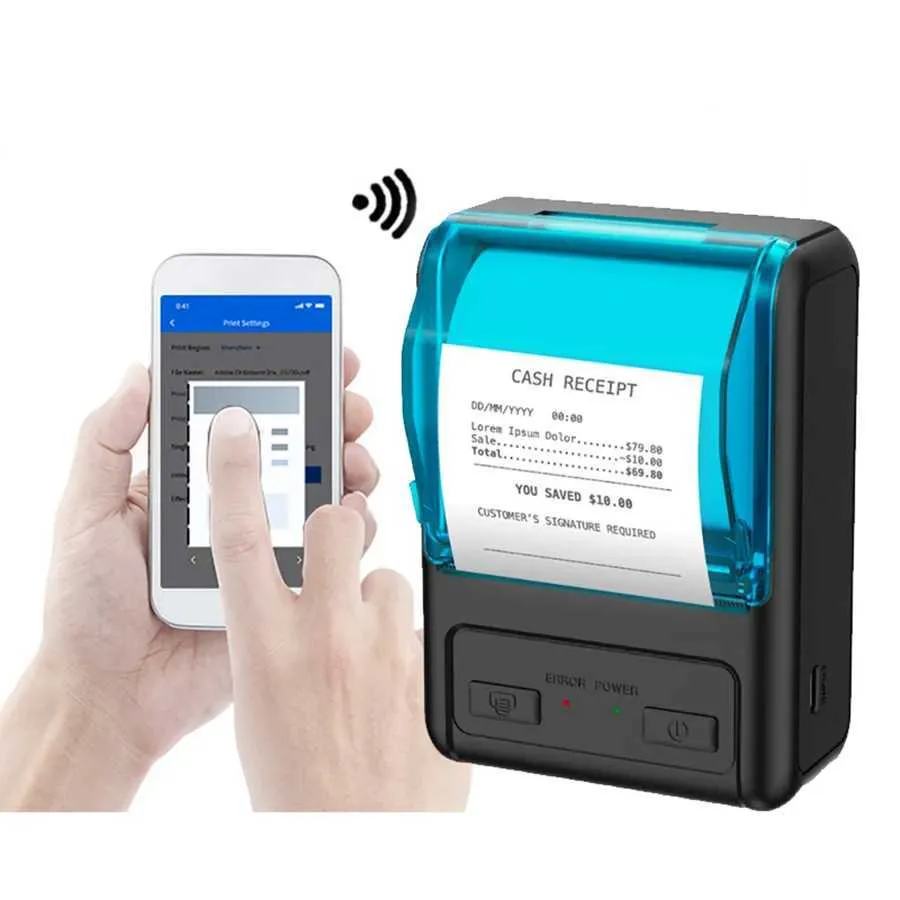 58mm Mini Portable Receipt Printer Thermal Wireles...