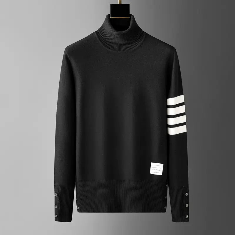 Men's Knitted Sweater Striped Design Boutique Casual Pullover