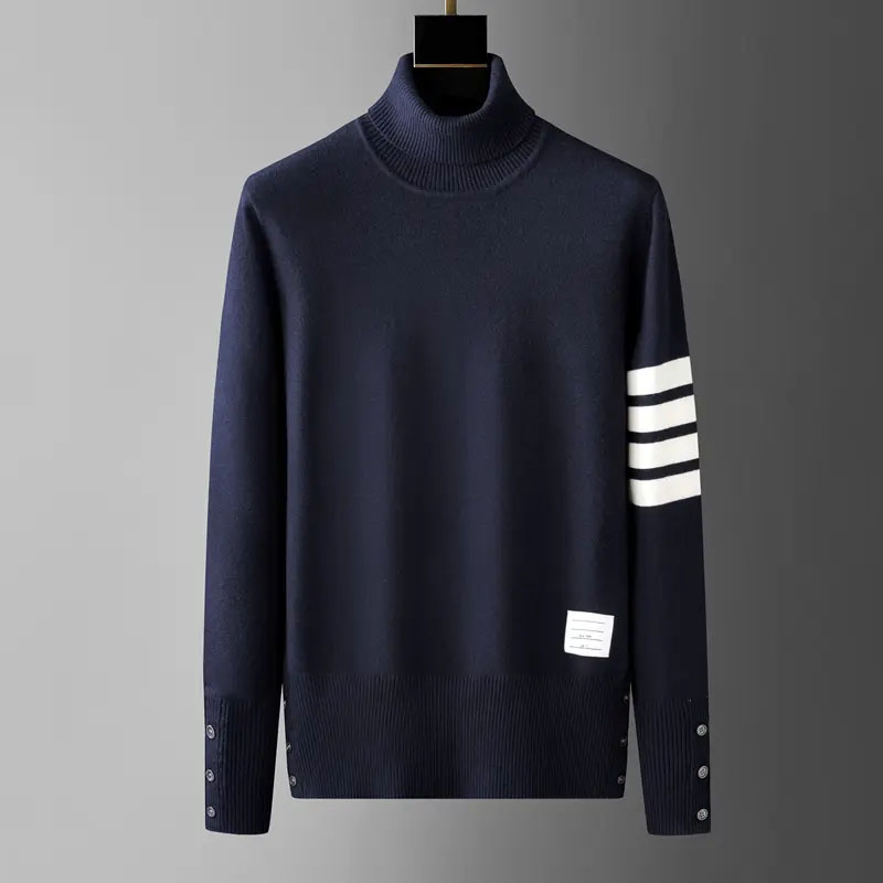 Men's Knitted Sweater Striped Design Boutique Casu...