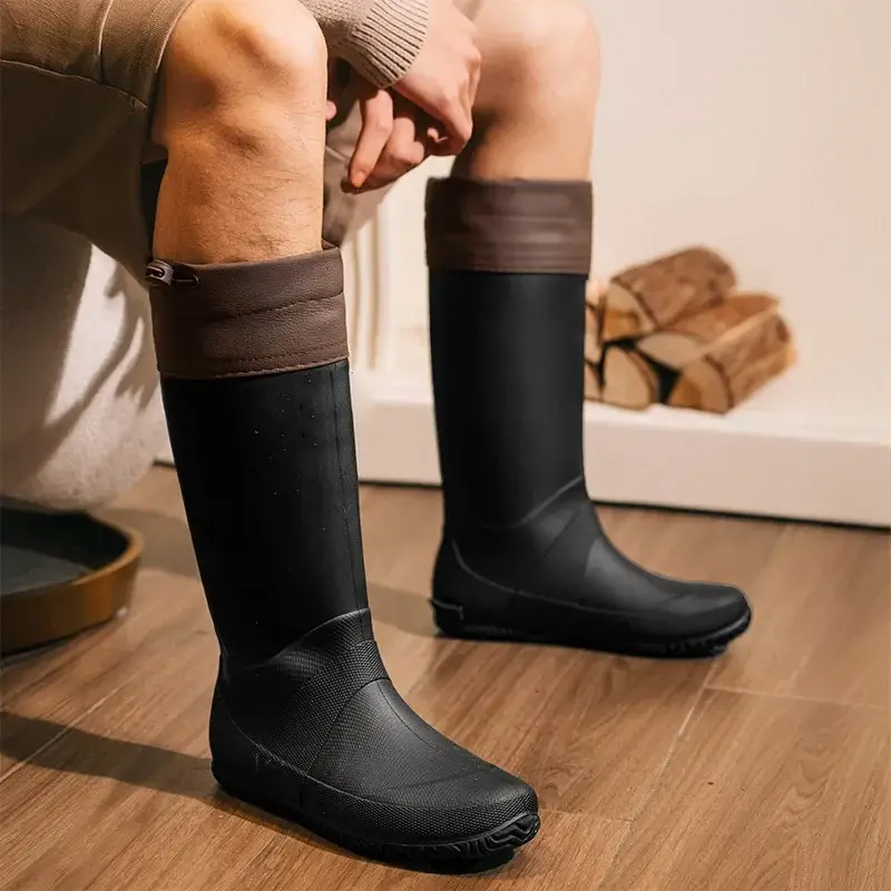 Mid-Calf Outdoor Camping Rain Boots, ...