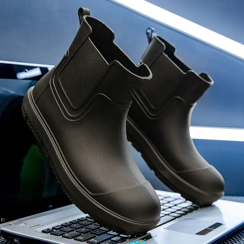 Men's Short-Top Non-Slip Rain Boots, ...