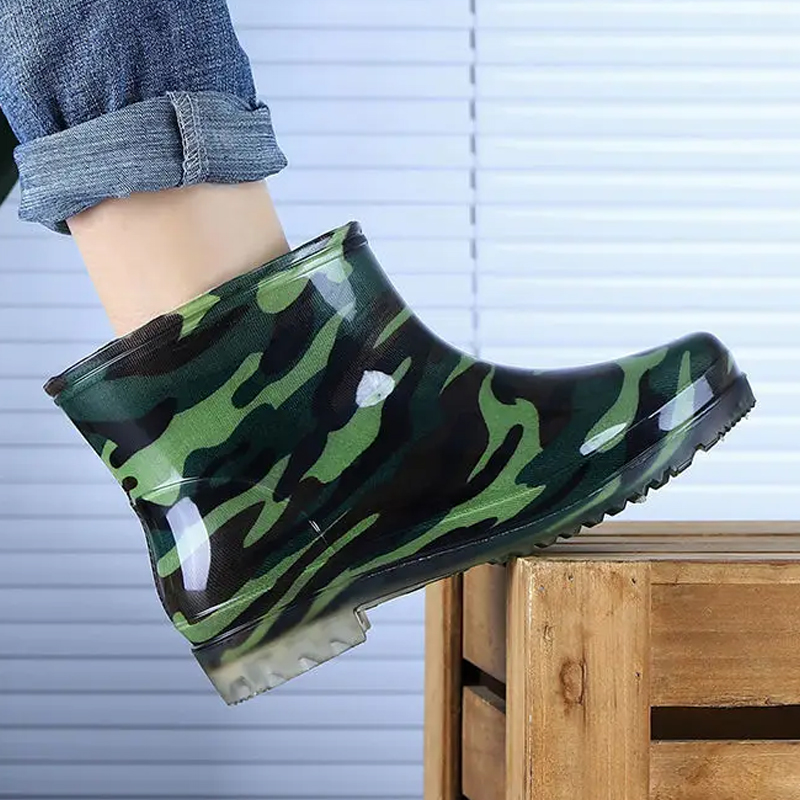 Camouflage Rubber Boots, Men's Non-Slip ...