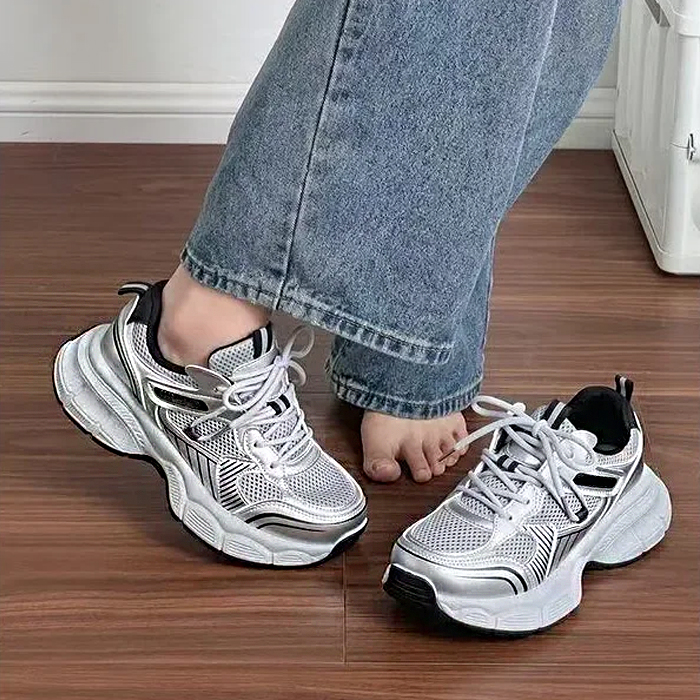 Summer Dad Casual Sports Shoes Women's Heightening Leisure Running Shoes Rubber Sole