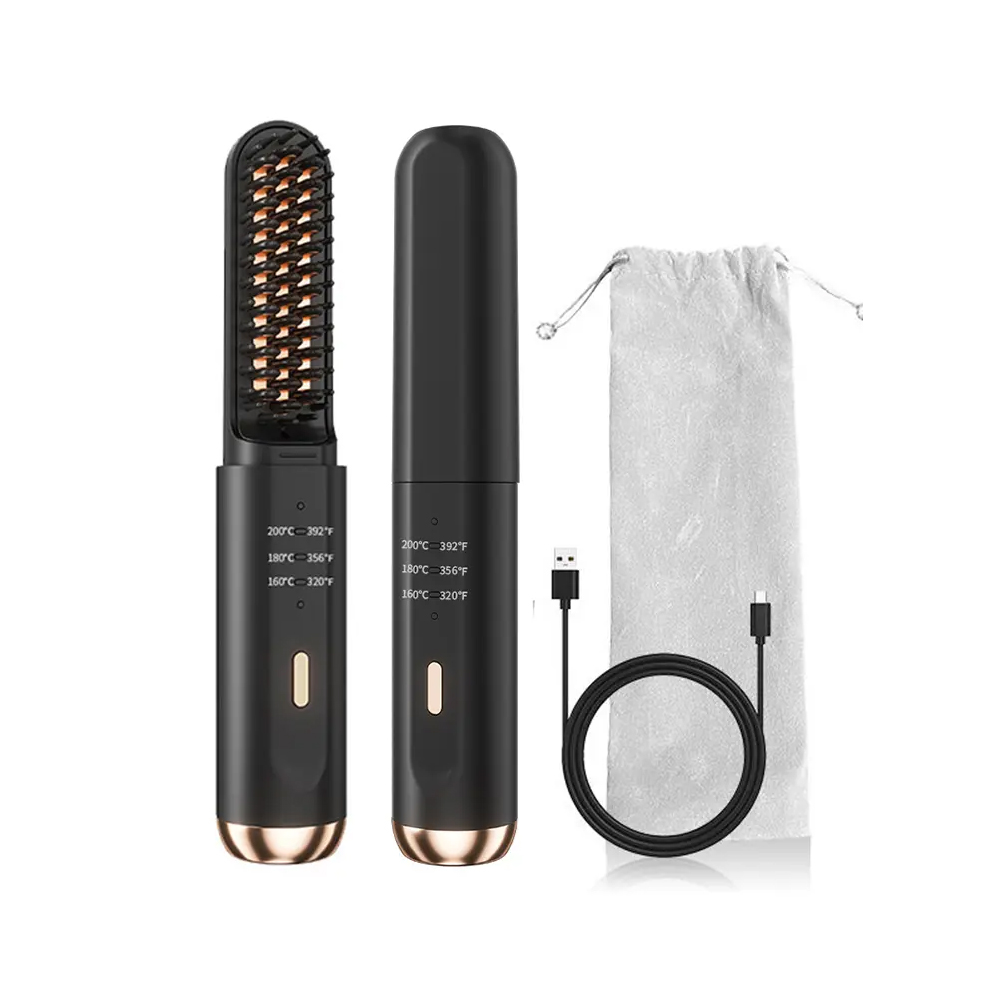 Cordless Beard Straightener for Men Hair Straighte...
