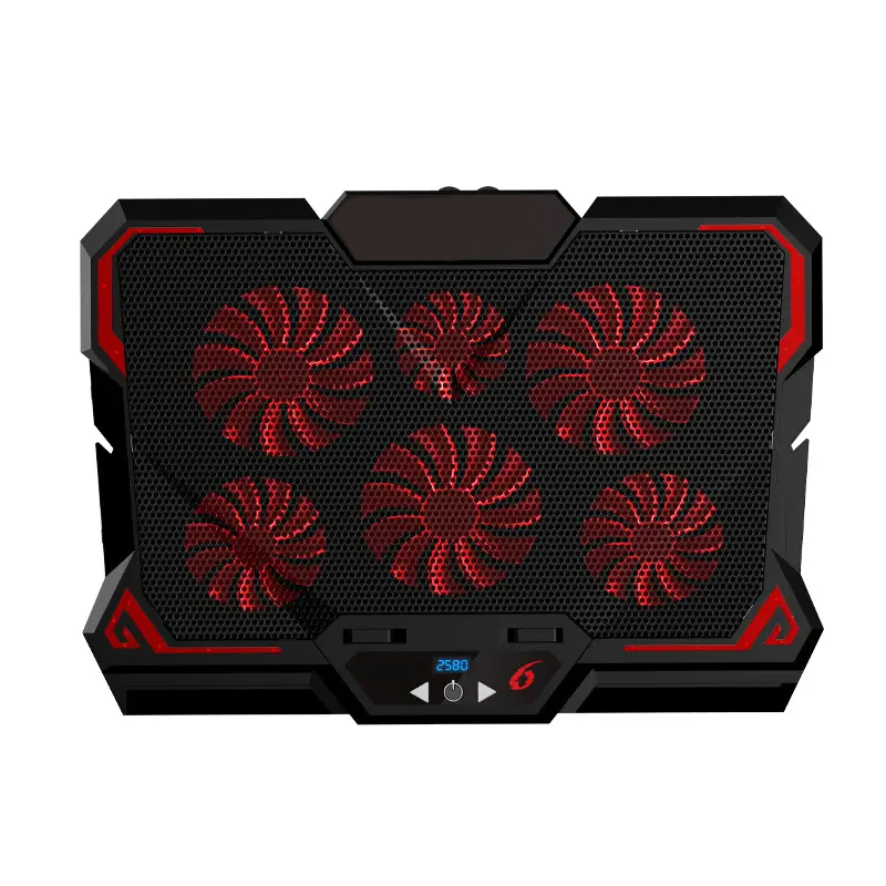 Thin Ice Six-Fan Touch Laptop Cooler For Game Laptops Laptop Universal Strong Winds Mute Cooling Base Laptop