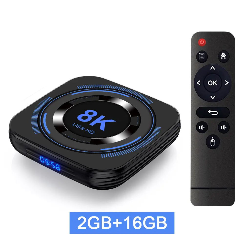 Android TV Box Supporting 8K Video Output, Bluetooth Media Set-Top Box
